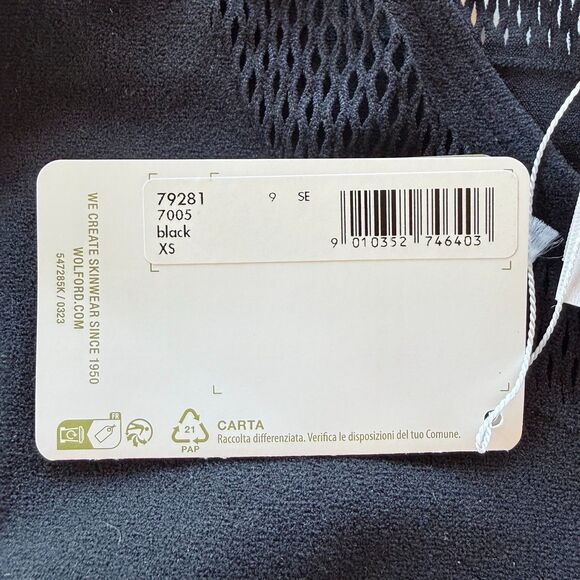 NWT Wolford Net Lines Body Laser-Cut Short Sleeve Bodysuit in Black Size XS - Picture 10 of 14